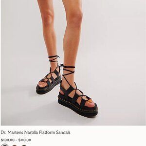 Dr. Martens Nartilla Flatform Sandals NWOB Size 6